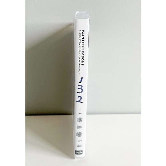 Stampin Up Retired Cling Mount PAINTED SEASONS Flowers Leaves Pine Cone Nature - Picture 5 of 5